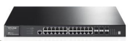 Obrázek TP-Link JetStream switch T3700G-28TQ, 24xGbE RJ45, 4xGbE SFP/RJ45, 2x 10Gb SFP+, 4x Fan