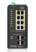 Obrázek Zyxel RGS200-12P 12-port Gigabit WebManaged PoE switch, 8x GbE + 4x SFP, PoE budget 240W, DIN rail/Wall mount, IP30