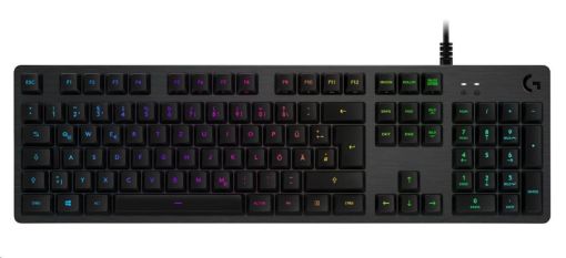 Obrázek Logitech Gaming Keyboard G512, Mechanical Gaming, Lightsync RGB, Tactile, Carbon DE