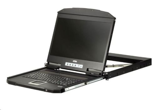 Obrázek ATEN ultra short console, 18.5" LED LCD, rack 19", klávesnice, touchpad, HDMI/USB