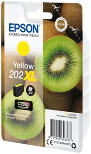 Obrázek EPSON ink bar Singlepack Kiwi Yellow 202XL Claria Premium Ink 8,5 ml, BAR 650 stran