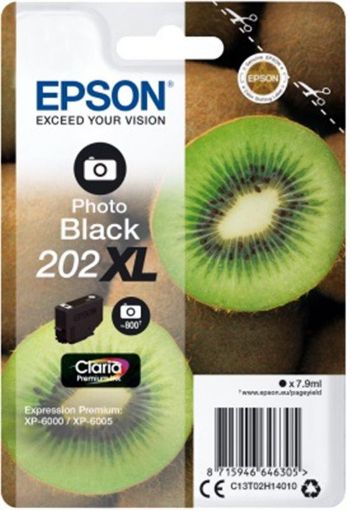 Obrázek EPSON singlepack, Photo Black kiwi 202XL,Premium Ink,XL