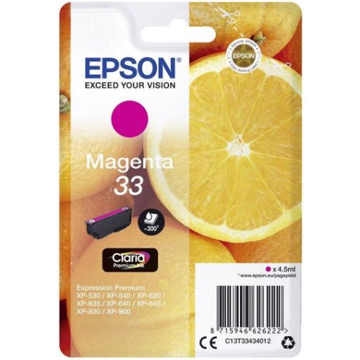 Obrázek Epson Singlepack Pomeranč Magenta 33 Claria Premium Ink