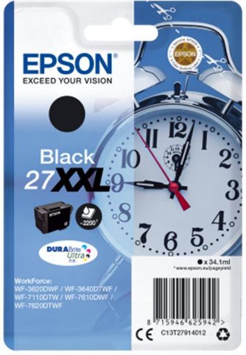 Obrázek Epson Singlepack Black budík 27XXL DURABrite Ultra Ink