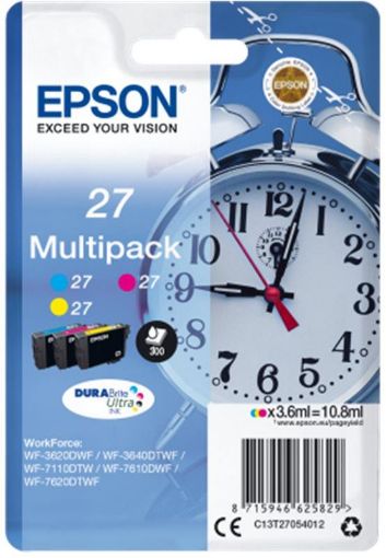 Obrázek EPSON cartridge T2715 (cyan/magenta/yellow) multipack (budík) 