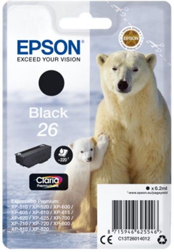 Obrázek Epson Singlepack Black 26 lední medvěd Claria Premium Ink