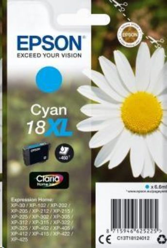 Obrázek EPSON ink bar Singlepack kopretina Cyan 18XL Claria Home Ink 