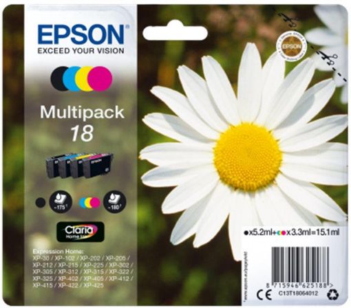 Obrázek EPSON ink multipack sedmikráska T1806 (black/cyan/magenta/yellow)