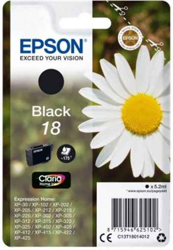 Obrázek Epson Singlepack black sedmikráska 18 Claria Home Ink