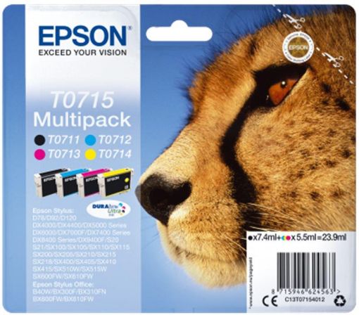 Obrázek EPSON Multipack 4-colours Gepard T0715 DURABrite UltraInk