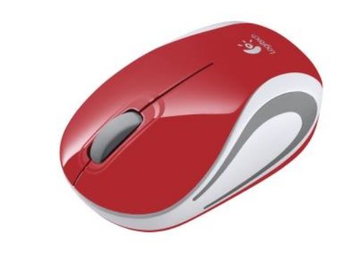 Obrázek Logitech myš Wireless Mini Mouse M187 red, nano přijímač