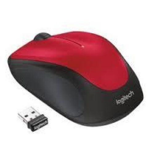 Obrázek Logitech myš Wireless Mouse M235 Red, 2,4 Ghz, podpora unifying, optická, červená