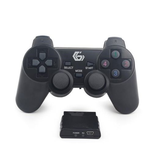 Obrázek GEMBIRD gamepad JPD-WDV-01, vibrační, bezdrátový, PC/PS2/PS3, USB