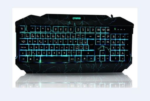 Obrázek Crono CK2115 - herní klávesnice se 3 barvami podsvětlení , USB, CZ / SK, černá