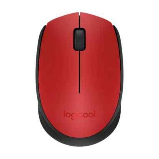 Obrázek Logitech myš Wireless Mouse M171, optická, 2 tlačítka, 1000dpi, červená