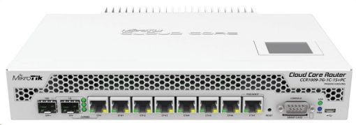 Obrázek MikroTik CloudCoreRouter CCR1009-7G-1C-1S+PC, 1000MHz CPU, 2GB RAM, 7x LAN, 1x SFP, 1xSFP+, 1x microUSB, vč. L6 licence