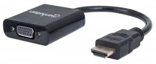 Obrázek MANHATTAN převodník z HDMI na VGA (HDMI Male to VGA Female, black, Blister)