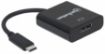 Obrázek MANHATTAN převodník z USB 3.1 na Display Port (Type-C Male to DisplayPort Female, Black)