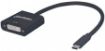 Obrázek MANHATTAN převodník z USB 3.1 na DVI (Type-C Male to DVI Female, Black)