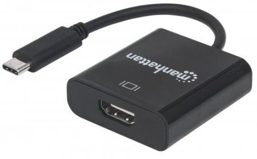 Obrázek MANHATTAN převodník z USB 3.1 na HDMI (Type-C Male to HDMI Female, Black) PC / Apple MacBook