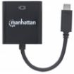 Obrázek MANHATTAN převodník z USB-C 3.1 na VGA (Type-C Male to VGA Female, Black)