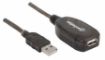 Obrázek MANHATTAN Kabel USB 2.0 A-A, aktivní prodlužovací 20m, Daisy-Chainable