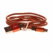 Obrázek CELLFISH pletený datový kabel z nylonového vlákna, micro USB, 1 m, oranžová