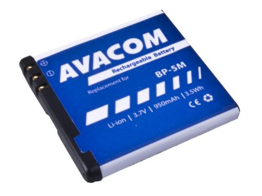 Obrázek AVACOM baterie do mobilu Nokia N81, 6500 Slide Li-Ion 3,7V 950mAh (náhrada BP-5M)