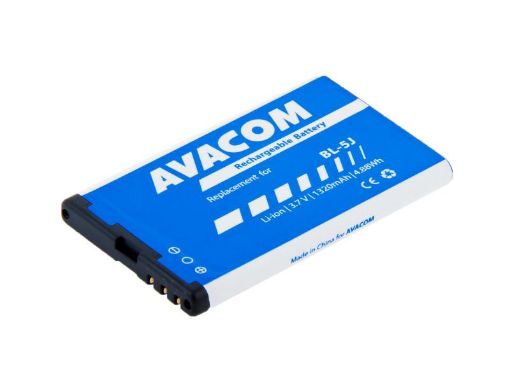 Obrázek AVACOM baterie do mobilu Nokia 5230, 5800, X6 Li-Ion 3,7V 1320mAh (náhrada BL-5J)