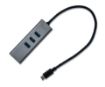 Obrázek iTec USB-C Metal 3-portový HUB s Gigabit Ethernet adapterem
