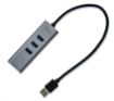 Obrázek iTec USB 3.0 Metal HUB 3 Port + Gigabit Ethernet Adapter