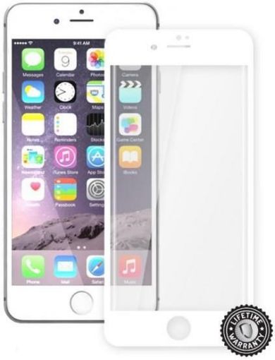 Obrázek ScreenShield ochrana displeje Tempered Glass pro Apple iPhone 7 Plus, bílá (kovový okraj)