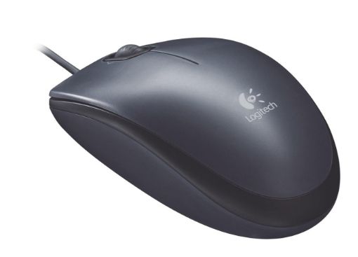 Obrázek Logitech myš M100 Dark,USB, optická, 2 tlačítka, černá