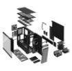 Obrázek FRACTAL DESIGN skříň Define 7 Dark Tempered Glass Midi Tower, černá, bez zdroje