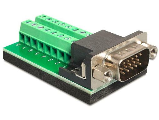 Obrázek Delock Adaptér VGA samec > svorkovnice 16 pinů