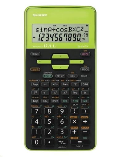 Obrázek SHARP kalkulačka - EL531THBGR - zelená - blister