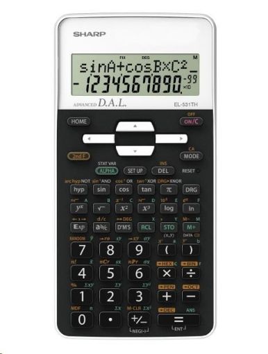 Obrázek SHARP kalkulačka - EL531THBWH - bílá - blister