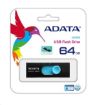 Obrázek ADATA Flash Disk 64GB UV220, USB 2.0 Dash Drive, černá/modrá