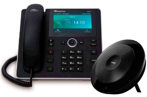 Obrázek AudioCodes IP konferenční telefon UC-HRS-457 s externím reproduktorem, napájecí zdroj