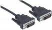 Obrázek MANHATTAN kabel DVI-D Dual Link Male to DVI-D Dual Link Male, Black, 1.8 m