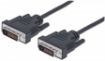 Obrázek MANHATTAN kabel DVI-D Dual Link Male to DVI-D Dual Link Male, Black, 3 m