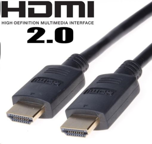 Obrázek PremiumCord HDMI 2.0 High Speed + Ethernet kabel, zlacené konektory, 2m