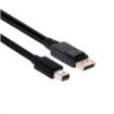 Obrázek Club3D Kabel Mini DisplayPort na DisplayPort 1.2 4K60Hz UHD obousměrný, (M/M), 2m
