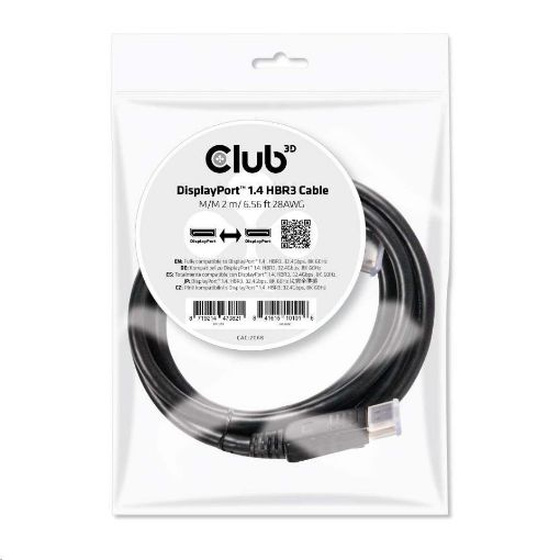 Obrázek Club3D Certifikovaný Kabel DisplayPort 1.4 HBR3 8K60Hz (M/M), 2m