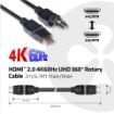 Obrázek Club-3D HDMI™ 2.0 4K60Hz UHD 360° Rotary Cable 2M/6.56ft  Male/Male