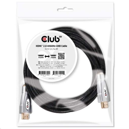 Obrázek Club3D Kabel HDMI 2.0, High Speed 4K60Hz UHD (M/M), 5m
