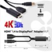 Obrázek Club3D Adaptér HDMI 1.4 na DisplayPort 1.1 (M/F), USB napájení, 18cm