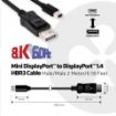 Obrázek Club3D Adaptér mini DisplayPort 1.4 na DisplayPort 1.4, HBR3 8K60Hz (M/M), 2m
