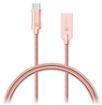 Obrázek CONNECT IT Wirez Steel Knight USB-C (Type C) - USB-A, metallic rose-gold, 1 m