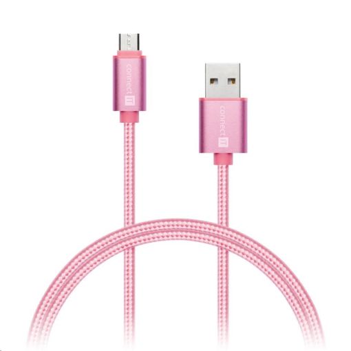 Obrázek CONNECT IT Wirez Premium Metallic micro USB - USB, rose gold, 1m